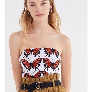Silence + Noise Butterfly Tal Tube Top